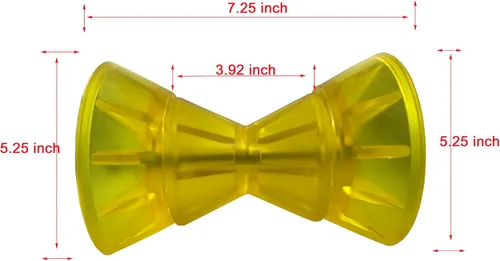 Miniatura 3 de Rodillo de campana de parada de arco de montaje de rodillo de remolque de barco de 3 pulgadas y 4 pulgadas con eje de 1/2 pulgada Material PVC