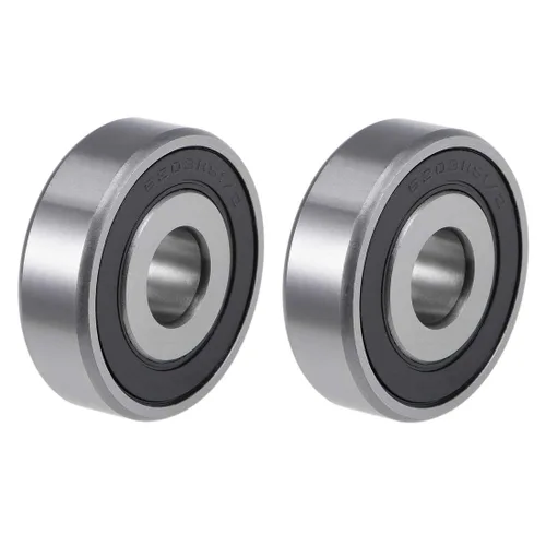 uxcell 6203-1/2-2RS Rodamientos profundos del surco 1/2-inch Diámetro interior 1.575 in OD 0.472 in Bore Doble sellado Chrome Steel Z2 2pcs