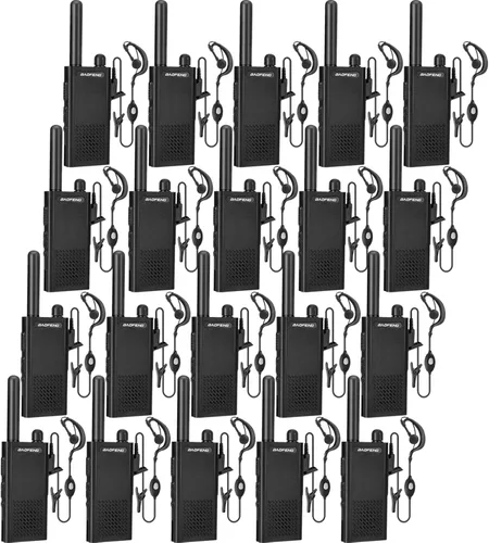 Miniatura 12 de Baofeng T26 Walkie Talkies de Largo Alcance, Batería Recargable de Iones de Litio, 16 Canales FRS, Radios Bidireccionales con Auriculares para Paq