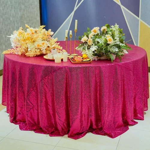 Miniatura 8 de Mantel de lentejuelas de 60 x 102 pulgadas, azul bebé, para boda, fiesta, despedida de soltera, rectangular