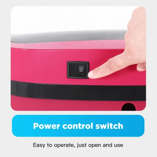 Miniatura 5 de BestOffice Papelera de plástico de 13 galones con tapa Roja Basurero automático sin tacto Control de olores Diseño ovalado moderno Fácil