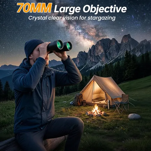 Miniatura 4 de Aurosports Binoculares de astronomía de 20 x 70 para adultos, lente objetivo grande de alta potencia de 2.756 in con rendimiento mejorado de poca