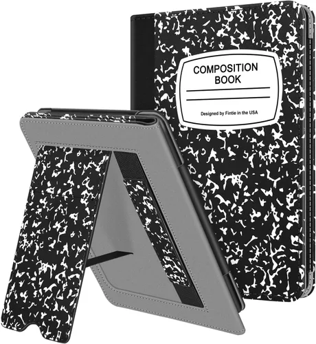 Miniatura 25 de Fintie Funda con soporte para Kindle de 6 pulgadas (11ª generación-2024/2022) - Funda de piel sintética con ranura para tarjeta de encendido y Negro