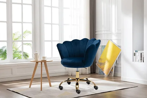 Miniatura 2 de Silla moderna de oficina en casa, silla de escritorio con ruedas, silla giratoria de tocador, silla de maquillaje, sillas ajustables en altura