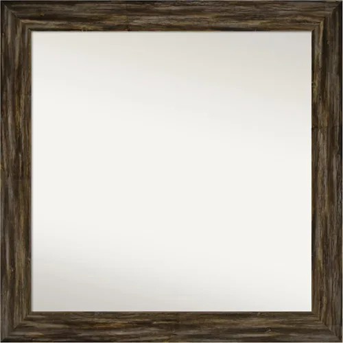 Miniatura 79 de Amanti Art Espejo de baño marrón para sobre el fregadero, 25 x 25 pulgadas, hecho a medida, espejo de tocador cuadrado marrón medio, marco de madera
