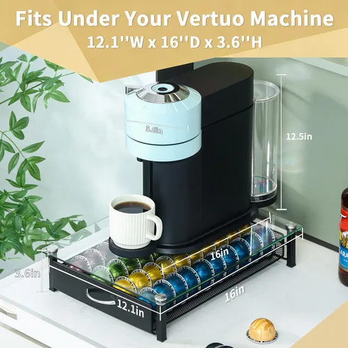 Miniatura 2 de Soporte para cápsulas de café con capacidad para Nespresso Vertuoline, Casual, Negro