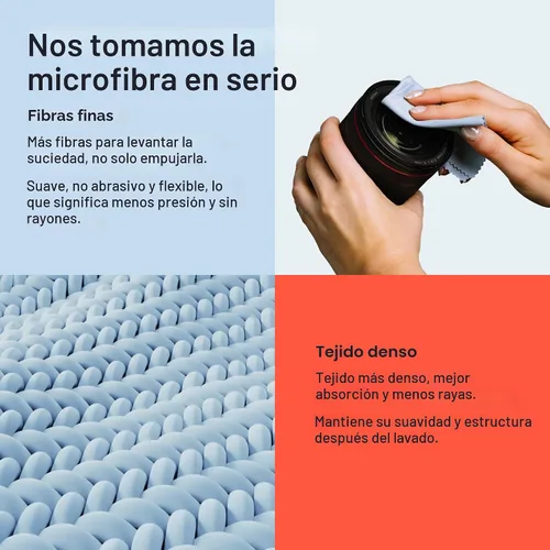 Miniatura 4 de Elite Screens - Paño de limpieza de microfibra, 12 x 12 pulgadas, paquete de 4, color azul, paño de limpieza de pantalla de gran tamaño, toallitas