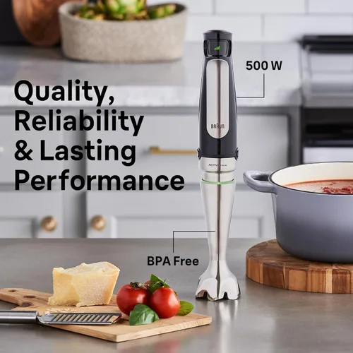 Miniatura 5 de Braun MultiQuick MQ7025X Batidora de mano, mezcla más rápida y fina Hand Blender,Blender For Smoothies,Electric Whisk,Stick Blender With Chopper