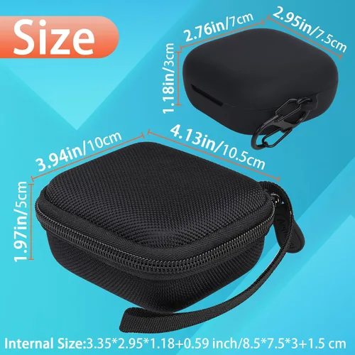 Miniatura 4 de Aenllosi Funda rígida para auriculares SHOKZ/AfterShokz OpenFit OpenFit con Bluetooth inalámbricos, con cubierta de silicona antiarañazos de cuerpo