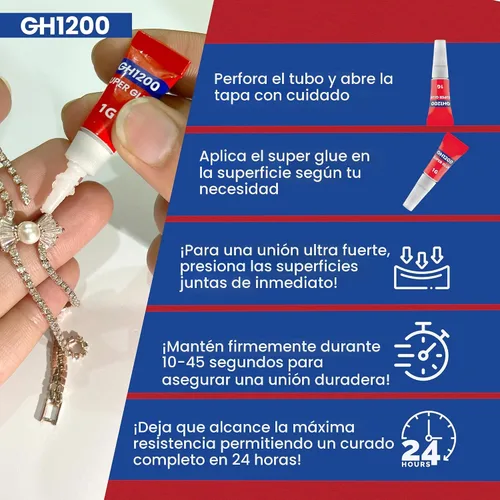 Miniatura 5 de 1 gramo (paquete de 24) Súper pegamento de un solo uso multiusos - Superpegamento - Pegamento CA adhesivo espeso y fuerte para manualidades DIY