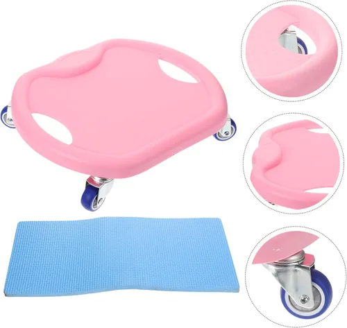 Miniatura 5 de Disco deslizante de fitness abdominal con mango cómodo y alfombrilla de cortesía para entrenamiento de fuerza central en casa, rodillo versátil