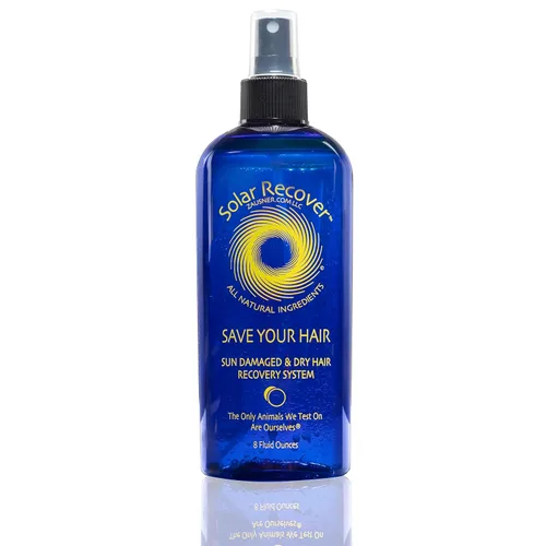 Solar Recover Acondicionador natural para cabello dañado por el sol, spray sin enjuague (8 onzas), desenredante hidratante para cabello seco y dañado