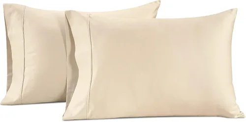 Miniatura 18 de LANE LINEN Juego de 2 almohadas tamaño Queen, suaves 100% algodón egipcio, frescas y lisas de 1000 hilos, fundas de almohada - Azul Estate
