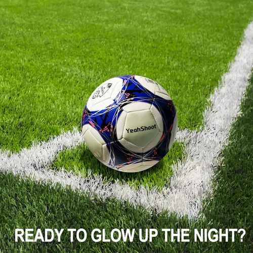 Miniatura 5 de Balón de fútbol que brilla en la oscuridad tamaño 5 con bomba de luz para adolescentes y adultos, regalos de fútbol