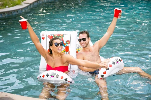 Miniatura 2 de BigMouth Saddle Style Pool Floatie, Inflatable Ride-On Seat - Straddle, Sit, Then Float