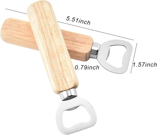 Miniatura 3 de 10 abridores de madera personalizados, abridor de mano de madera personalizado, abridor de botellas de acero inoxidable de madera de camarero