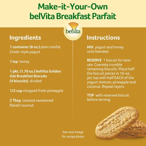 Miniatura 11 de belVita Barras de Desayuno, Avena Dorada, Paquete de Valor, 12 Paquetes (4 Galletas por Paquete)