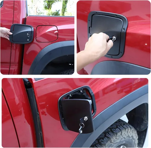 Miniatura 4 de HAPPYHORSE Tapa de Repuesto para Tanque de Combustible con Cerradura Antirrobo Compatible con Toyot@ Tacoma 2016-2022 Tapa Decorativa de Llenado