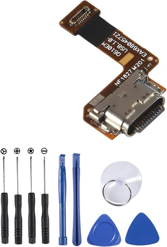 Miniatura 9 de Reemplazo del puerto de carga del conector de base USB con cable flexible de micrófono compatible con LG G7 ThinQ (versión de EE. UU.) G710VM