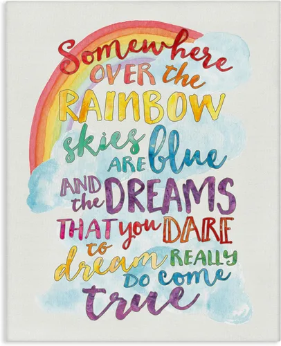 Miniatura 8 de Stupell Industries Somewhere Rainbow - Placa de pared (10 x 15 pulgadas), multicolor