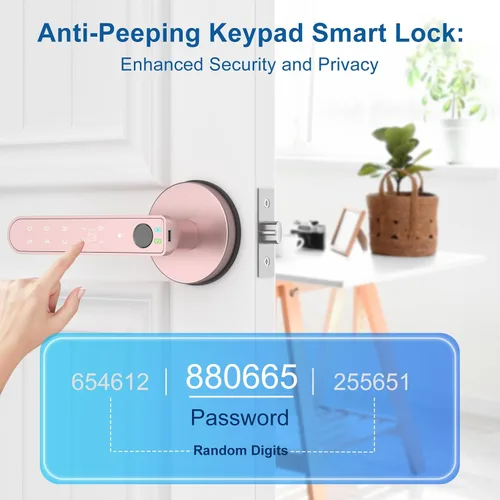 Miniatura 5 de Cerradura de Puerta con Huella Dactilar Perilla de Puerta Inteligente con Huella Dactilar con Entrada sin Llave Cerradura de Puerta Biométrica