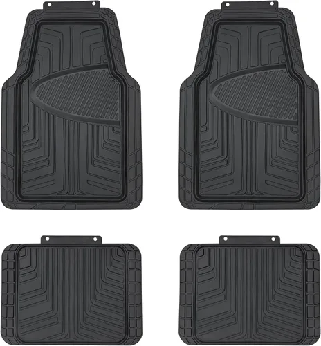 Miniatura 2 de Amazon Basics - 4 alfombrillas de goma de alta calidad para automóviles, vehículos todoterreno y camiones, protección contra todo tipo de clima