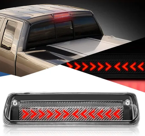 Auto Dynasty Luz de freno secuencial con aspecto de fibra de carbono, 3ª tercera luz de freno compatible con Ford F-150 2007-2010 Explorer Sport