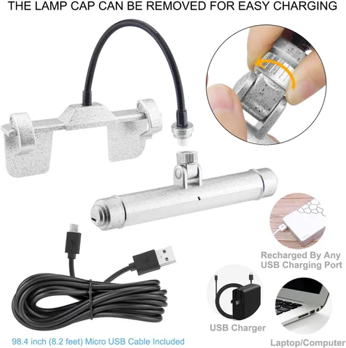 Miniatura 17 de LUXSWAY - Iluminación LED inalámbrica para marcos de fotos, iluminación recargable para exhibición de arte, clip para cuadros, luces para sobre