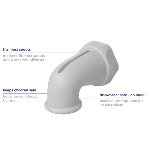 Miniatura 5 de Ubbi Cubierta de seguridad para grifo de bañera para bebé o niño pequeño, color gris