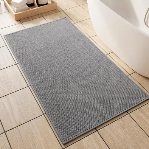 Miniatura 20 de YIHOUSE Juego de 2 tapetes de baño, color beige, ultrafino, absorbente, antideslizante, para baño, lavable, ducha, lavabo, lavandería