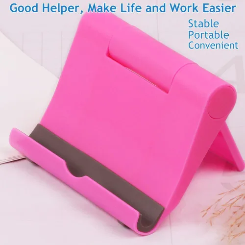 Miniatura 6 de Soporte para Teléfono Celular de Escritorio Plegable Soporte para Teléfono Celular de Escritorio Soporte para Tableta Base para Teléfono Móvil, Rosa