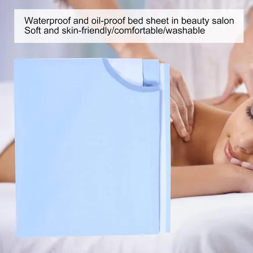Miniatura 3 de Sábana de salón de belleza, cubierta impermeable para cama de masaje a prueba de aceite, sábana de mesa de masaje profesional con orificio