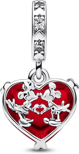 Miniatura 2 de PANDORA Charm colgante Disney x 792522C01 Murano, Plata esterlina, Circonita Cúbica