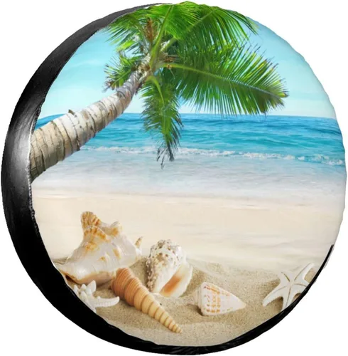 Miniatura 7 de Hermosa funda de neumático de repuesto con diseño de margarita, a prueba de polvo, para remolque, caravana, muchos vehículos, 14 pulgadas