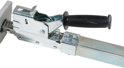 Miniatura 9 de Mytee Products Barra de carga de gato de carga de 86 a 114 pulgadas con tubo de acero cuadrado soldado y patas de goma pivotantes atornilladas