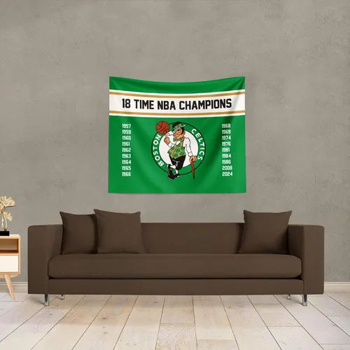 Miniatura 3 de Northwest 2024 NBA Champions Boston Celtics - Tapiz para colgar en la pared, 34 x 40 pulgadas, tela de poliéster tejida, arte decorativo