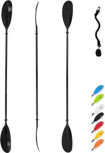 OCEANBROAD - Remo de kayak de 86 pulgadas/218 cm, 90.5 pulgadas/230 cm, 95 pulgadas/241 cm, remo de aleación para kayak, bote y canoa con correa de