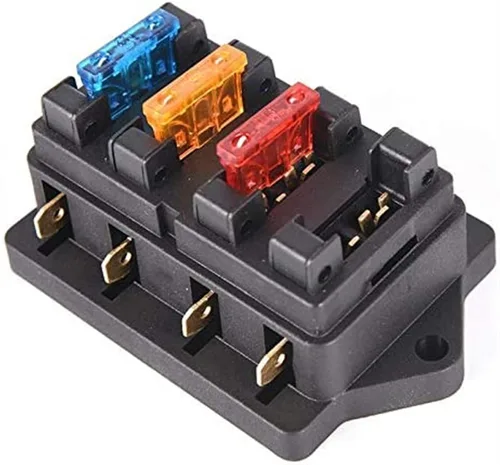 Miniatura 3 de Fuse Car 4 Way Circuit Standard ATO Blade Fuse Box Block Holder 12V/24V+4 Way Fuse