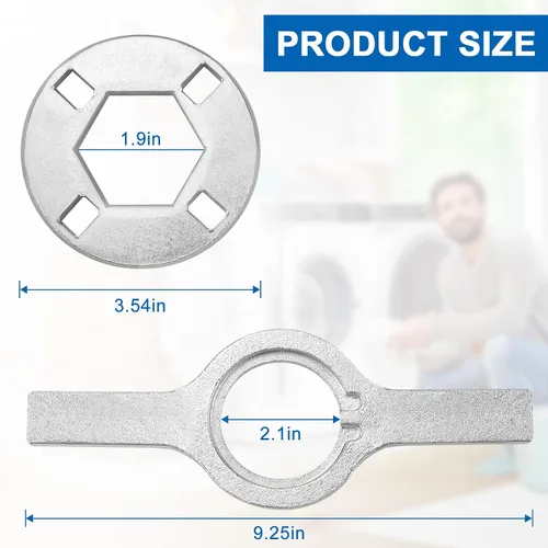 Miniatura 4 de AMI PARTS TB123A Llave de tubo para lavadora compatible con piezas de lavadora G-E Whirl-pool, llave de tuerca de tina de 1-11/16 pulgadas reemplaza