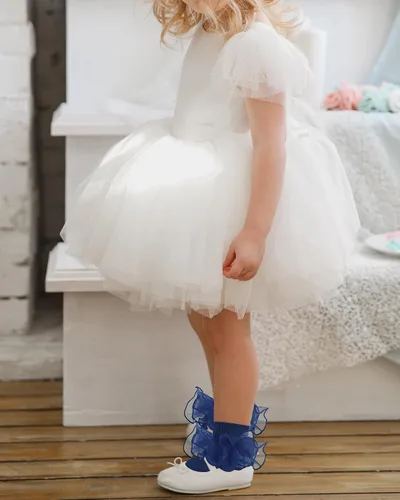 Miniatura 6 de Witwot Calcetines para niña pequeña con volantes grandes de encaje con volantes