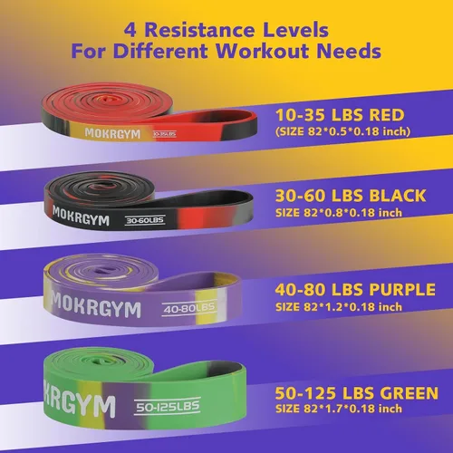 Miniatura 2 de Banda de resistencia: goma natural, hipoalergénica y duradera, portátil para el hogar, gimnasio y entrenamientos al aire libre, ejercicio