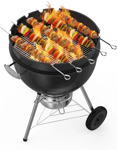 Miniatura 5 de Only Fire - Juego de anillos para asador con brocheta Kabob para hervidor Weber de 22 1/2 pulgadas y otras parrillas de carbón similares