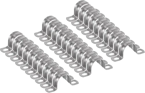 Miniatura 41 de HARFINGTON 10 abrazaderas de conducto de 5/16 pulgadas y 0.315 in, abrazadera de tubo M8 U, correa de tubo rígida de acero inoxidable, soporte
