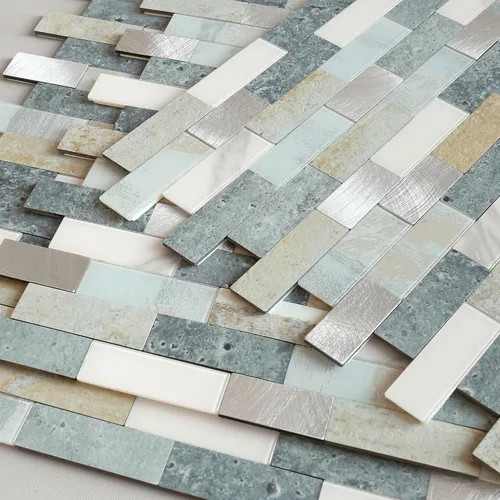BeNice Adhesivos para despegar y pegar, para cocina, mosaico, baño, mármol, ducha, azulejos, impermeables, (10 hojas, azul gris)