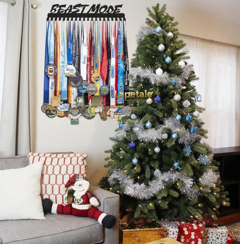 Miniatura 6 de Medal Hanger Display - She Believed She Could She Did - Personalized Medal Holder for Sport Race Runner Sturdy Steel Metal Plaque Over 63 Medals