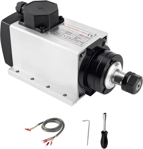 Miniatura 10 de Kits de motor de husillo CNC, 110 V, 1.5 KW, ER11, motor de husillo cuadrado refrigerado por aire, motor CNC de husillo CNC + 110 V 1.5 KW VFD +