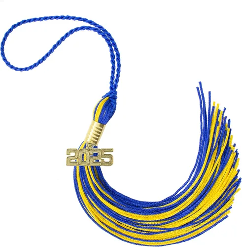 Miniatura 33 de Borla de graduación Aqua 2022, todos los colores escolares disponibles, fabricada en Estados Unidos