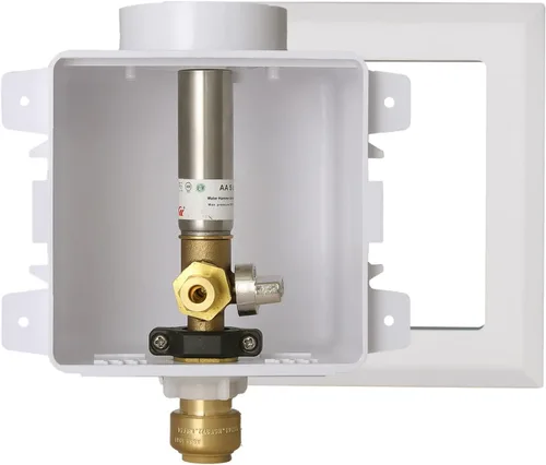 Miniatura 9 de Caja de salida para máquina de hielo con pararrayos de martillo de agua, entrada PEX de crimpado de 1/2 pulgada y conexión de salida de compresión
