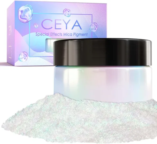 Miniatura 19 de Ceya Polvo de mica camaleón, 1.8 onzas/1.76 oz de polvo cromado Midnight Dream Chrome, pigmento de cambio de color con efecto nacarado de grado