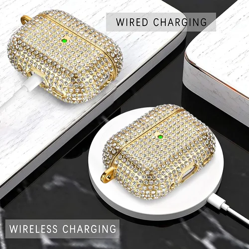 Miniatura 5 de Funda para AirPods Pro de 2ª generación, Filoto Cute AirPod Pro 2 Funda protectora para mujeres y niñas, brillantes de cristal de PC Apple Air Pods